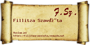 Fillitza Szavéta névjegykártya